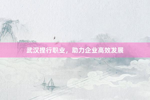 武汉捏行职业，助力企业高效发展
